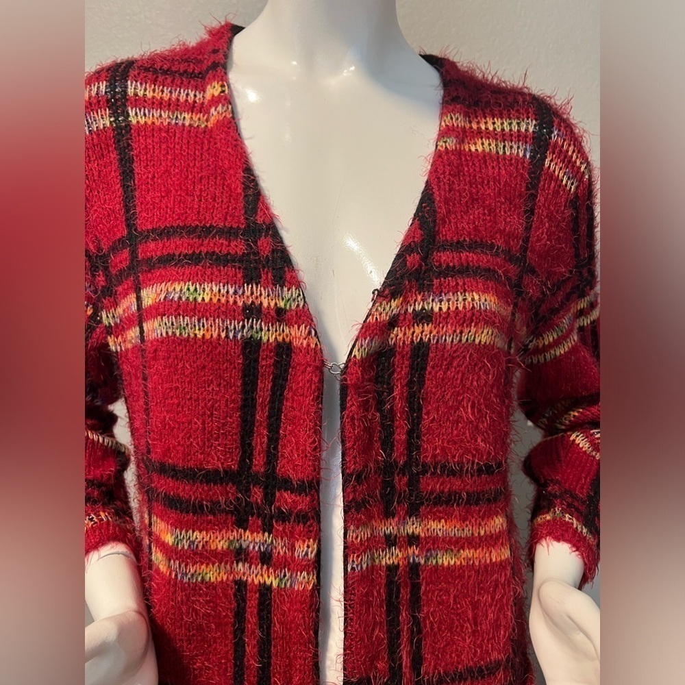36 Point 5 Plaid Cardigan Size L - Picture 5 of 8
